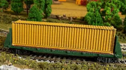 HO Scale 45ft Flatbed Bulkhead Train Car