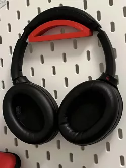 Ikea pegboard Sony headphone holder