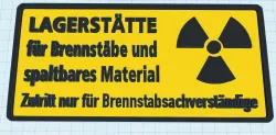 Lagerstätte für Brennstäbe und spaltbares Material 1