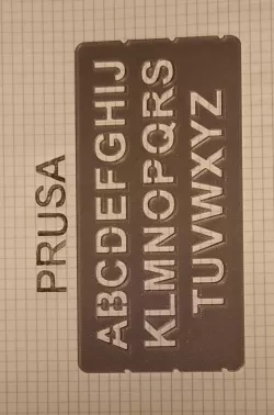 Letter, Digit and Symbol Template