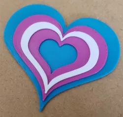 Llavero Corazon con Bandera Transgenero