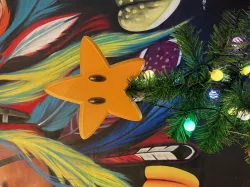 Mario Star Christmas Tree Ornament