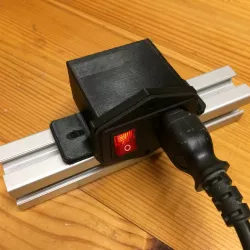 Mount for AC power plug and fuzed switch combo unit 3030 Version