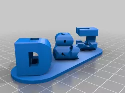 My Customized Triple Letter Blocks Ambigram D&J 