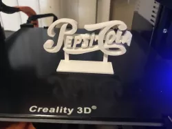 Pepsi Logo on a stand