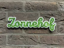 Plant-filled sign