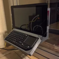 Raspberry Pi 7-Inch Touchscreen Mount with Keyboard Shelf
