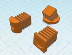 Replacement Plastic Chair feet for Square Metal Tubing