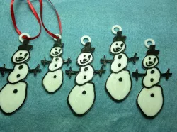 Snowman Ornament - Hand Drawn Teacher Gift