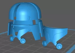 Split version V1 realistic Snow Clone / Flame Clone Trooper helmet 1:1 scale for Star Wars cosplay