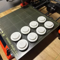 Stud with logo for Giant Lego Wreath (No Supports Needed!)
