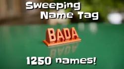 Sweeping Name Tag