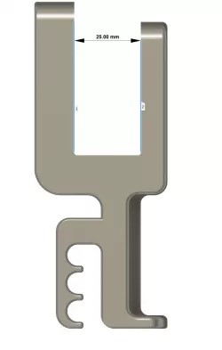 thin neck (25mm) long lip (57mm) Desk Mount Headphone Holder