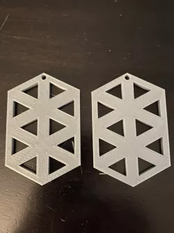 Triangle Pattern Design Earrings