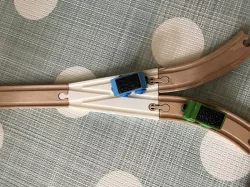 trunout rail for wooden train toy set