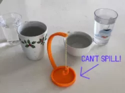 Unspillable mug/cup holder