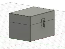 Useless chest with hinges and lock