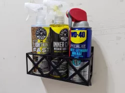 Wall-mount spray bottle spray can holder