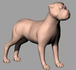 Animal Sculpture Model  Angry Dog A158 3D model