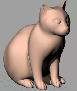 Animal Sculpture Model Cat A152 3D model