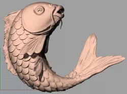Animal Sculpture Model Fish carp A135 3D model