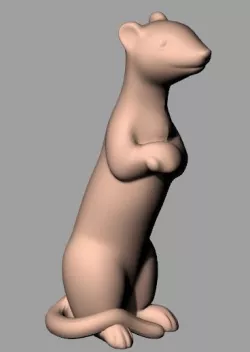 Animal Sculpture Model Squirrel A153 3D model