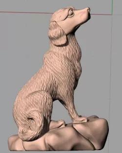 Animal Sculpture Model Zodiac Dog A146 3D model