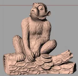 Animal Sculpture Model Zodiac Monkey A144 3D model