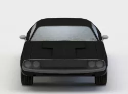 Black car Low-poly  3D model