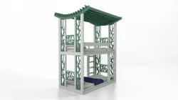 Bunk bed Panda style 3D model