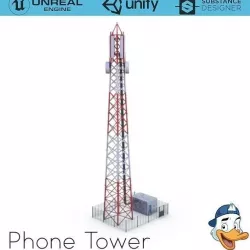 Cell phone Tower Low-poly  3D model