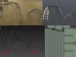 Children playground Low-poly  3D model