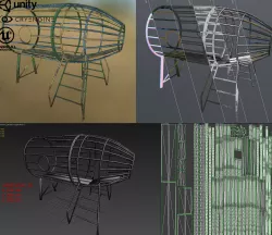 Children playground Low-poly  3D model
