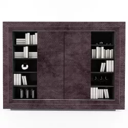 Contemporary Quilted Nubuck Italian TV Cabinet 3D model