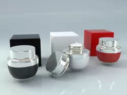 Cosmetic Jar Cream Tube - Box 3D model