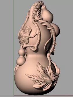 Crafts Decoration Sculpture Model Big Gourd and Small Gourd C025 3D model