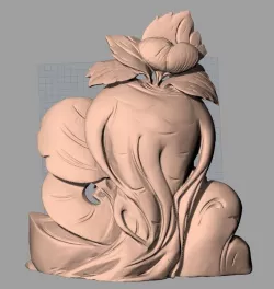 Crafts Decoration Sculpture Model Ginseng Plant C038 3D model