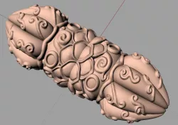 Crafts Decoration Sculpture Model Lotus column C078 3D model
