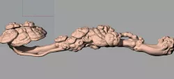 Crafts Decoration Sculpture Model Wishful Ganoderma lucidum C086 3D model