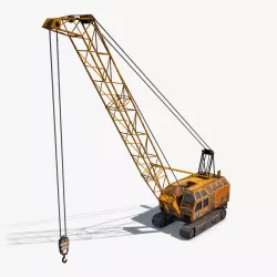 Crawler Crane Low-poly  3D model