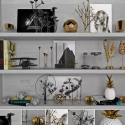 Decorative sets Shelves 2 3D model
