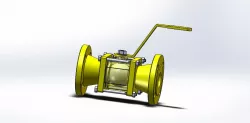 Flanged ball valve DN100 3D model
