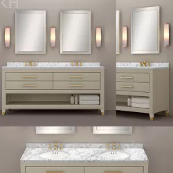 GRAYDON SHAGREEN DOUBLE WASHSTAND 3D model