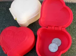 Heart Box with Hinged Lid