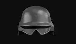 Helmet with Glasses 3D model