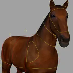 Horse Rigged Animated Low-poly  3D model