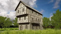 HQ Modular Fantasy House Low-poly  3D model