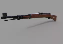 K98 Mauser German Rifle 3D model