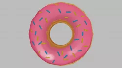 Low-Poly Hand Painted Doughnut Low-poly  3D model