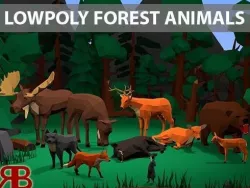Lowpoly Forest Animals Low-poly  3D model